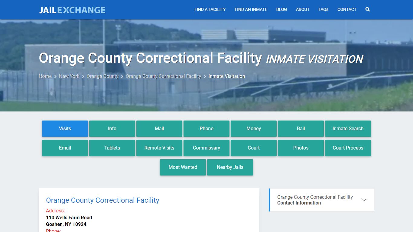 Inmate Visitation - Orange County Correctional Facility, NY - Jail Exchange